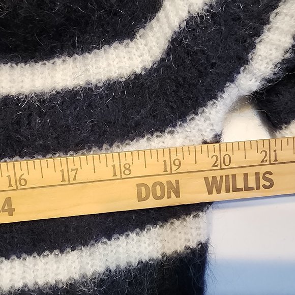 Sezane Women TRUDY JUMPER Navy / Ecru, S, Mohair Merinowoll Blend, Classic - Picture 13 of 15